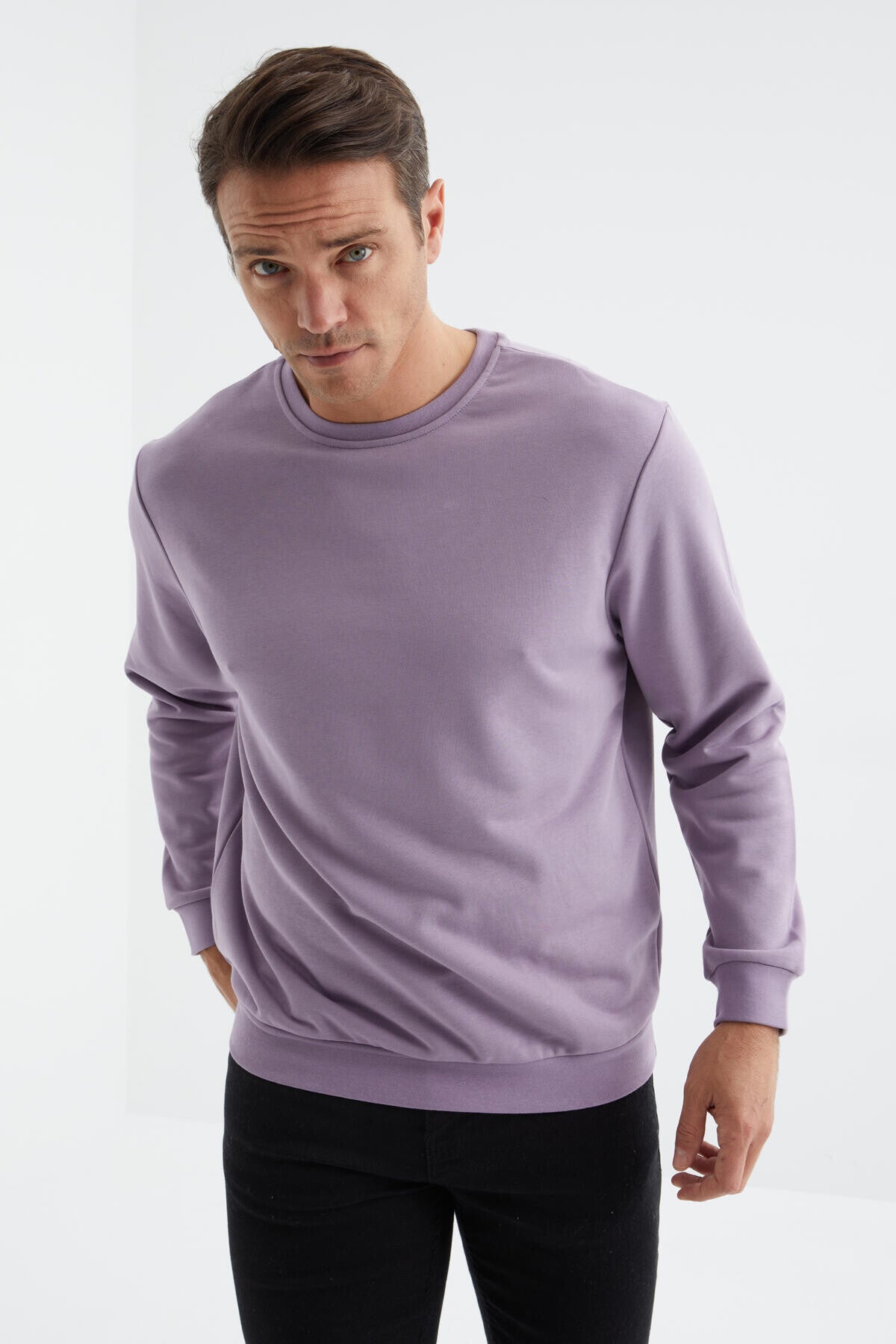 Plato Basic O Collar Comfort Fit Men's Sweatshirt - 88053