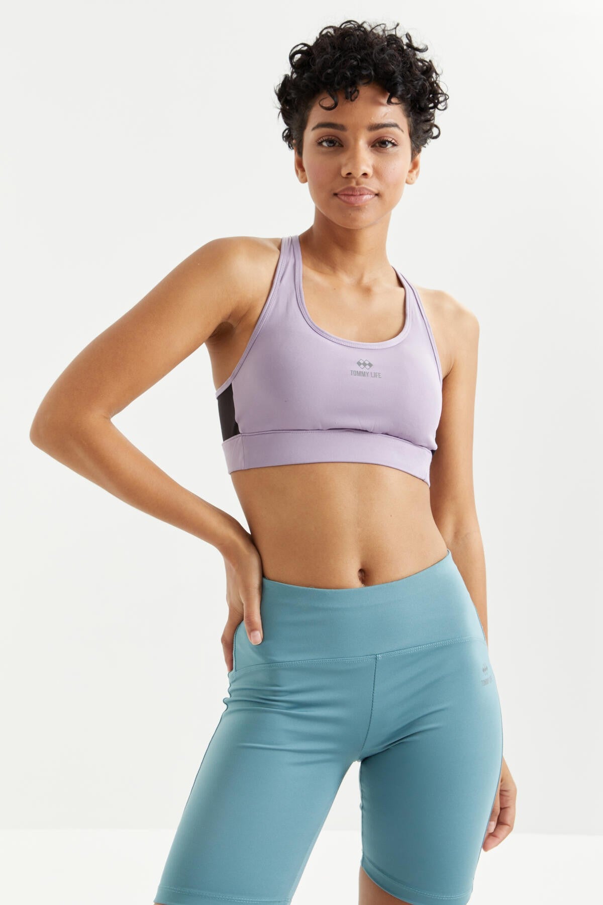 Plato Cross Back Detailed Slim Fit U Neck Padded Women's Sports Bra - 97121
