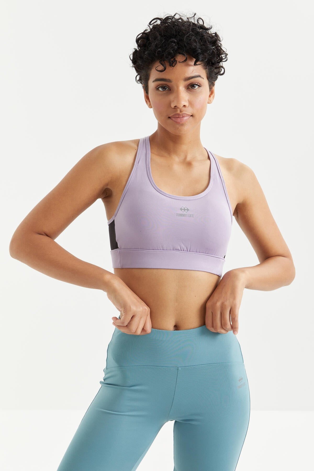 Plato Cross Back Detailed Slim Fit U Neck Padded Women's Sports Bra - 97121