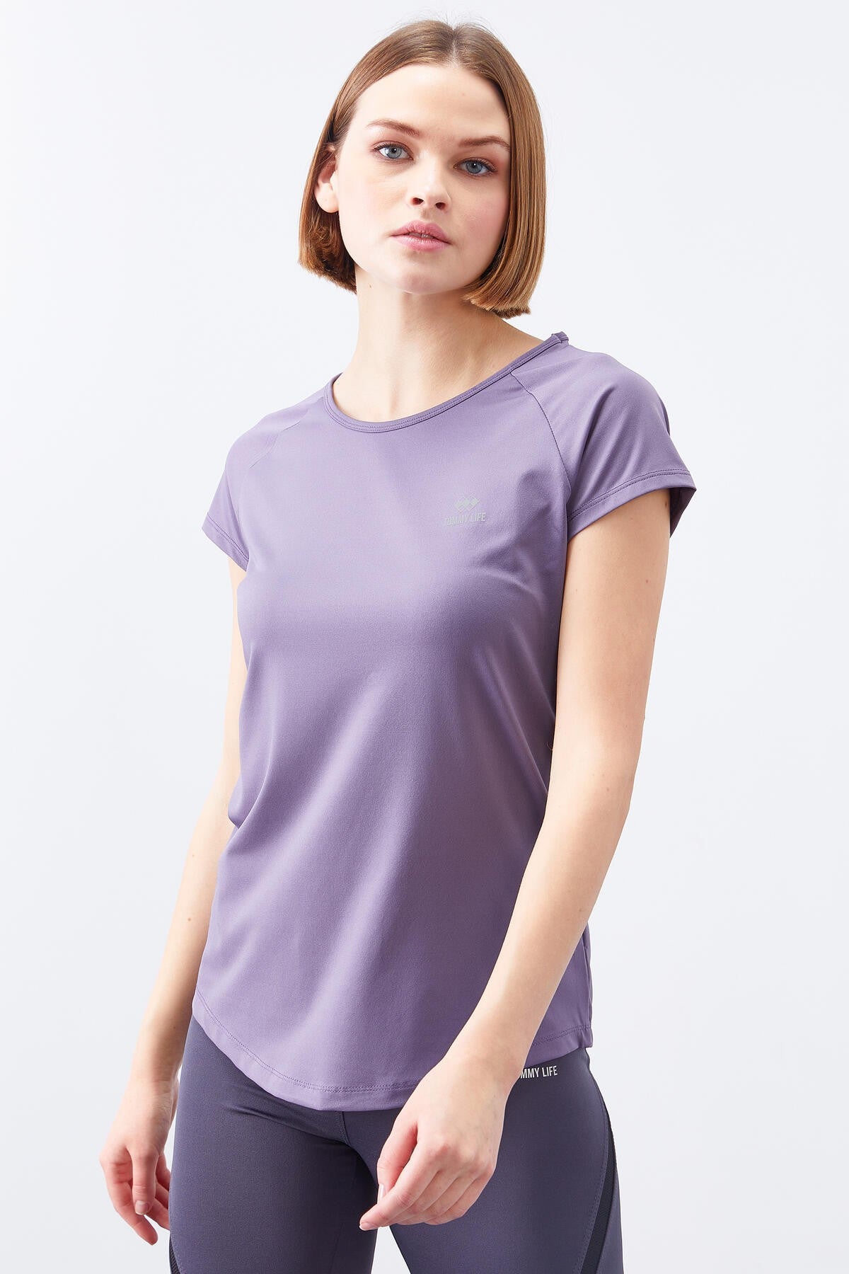 Plato Back Window Short Sleeve Standard Fit O Collar Women's T-Shirt - 97101