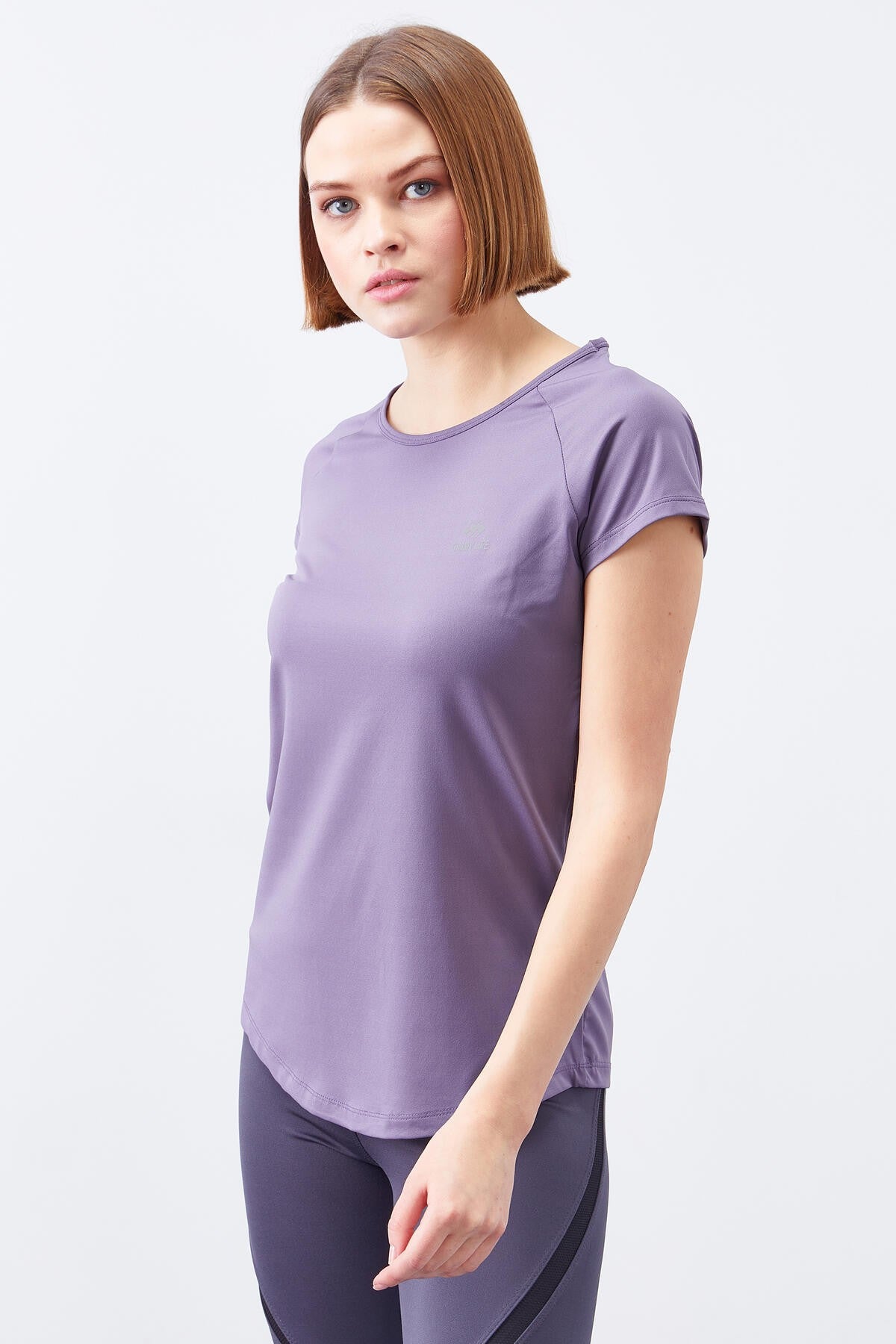 Plato Back Window Short Sleeve Standard Fit O Collar Women's T-Shirt - 97101
