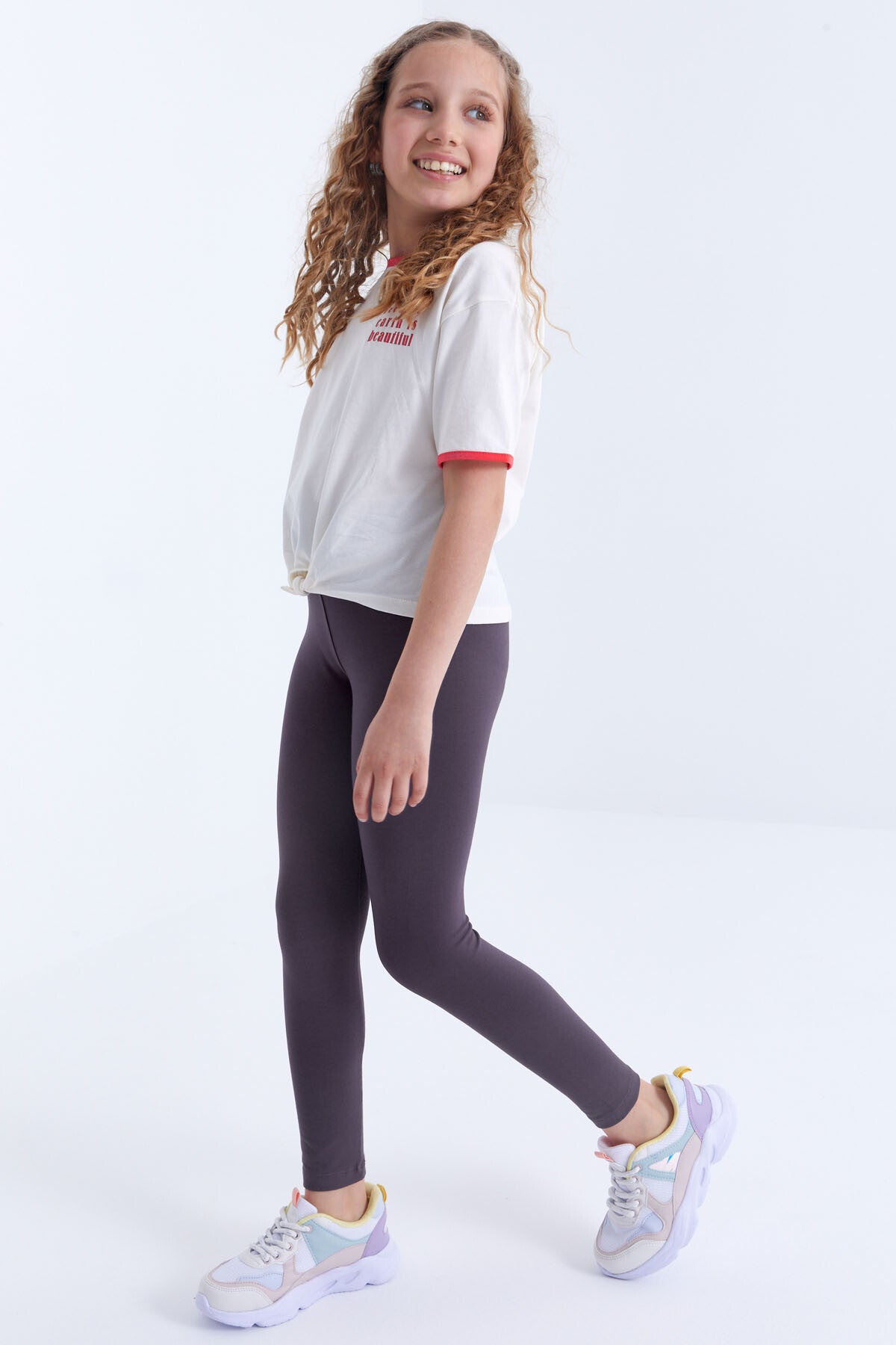 Plato High Waist Slim Leg Girls' Tights - 75047