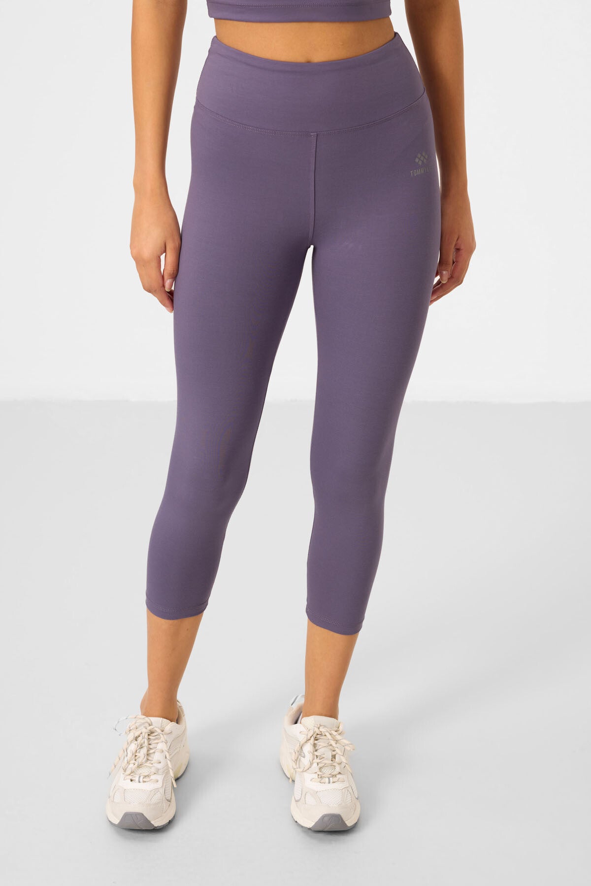 Plato High Waist Capri-Crop T-Shirt Slim Fit Women's Tights Set - 95285