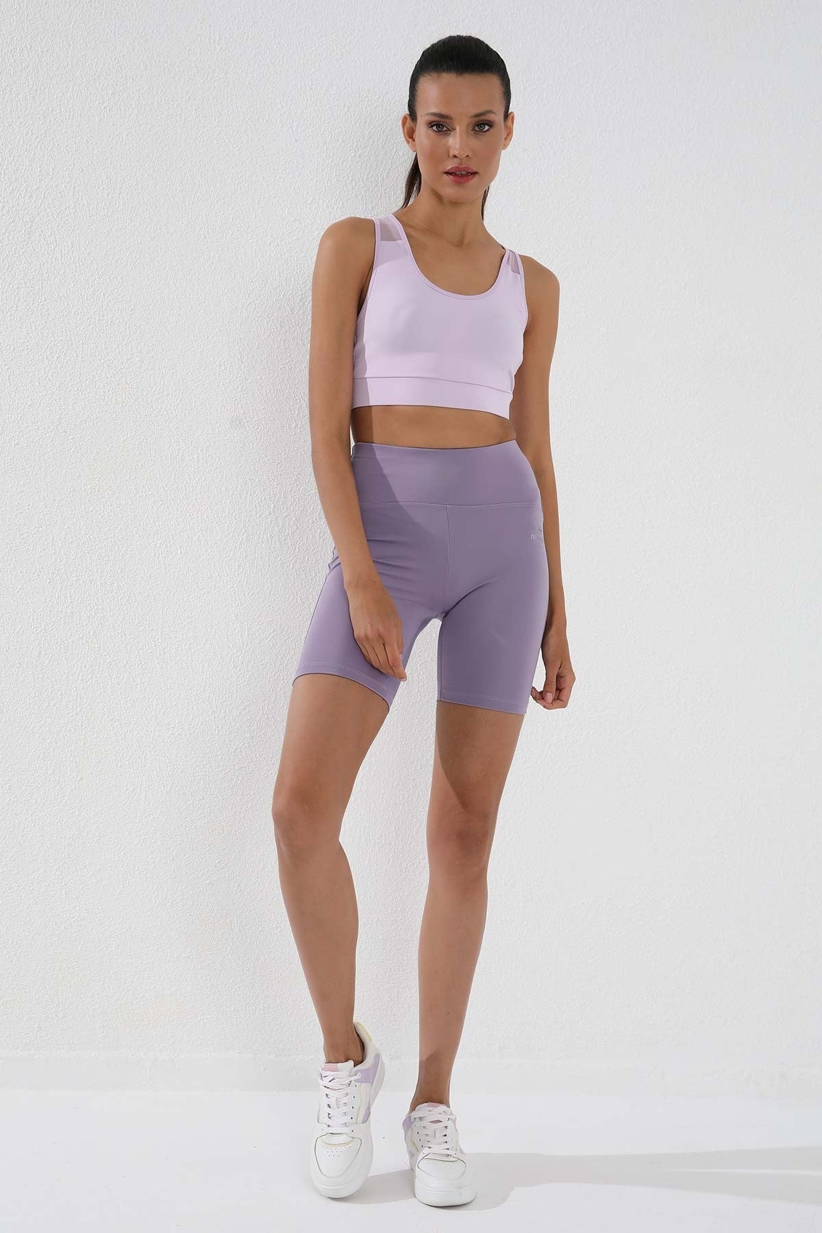 Plato High Waist Wrap-up Short Biker Women's Tights - 91007