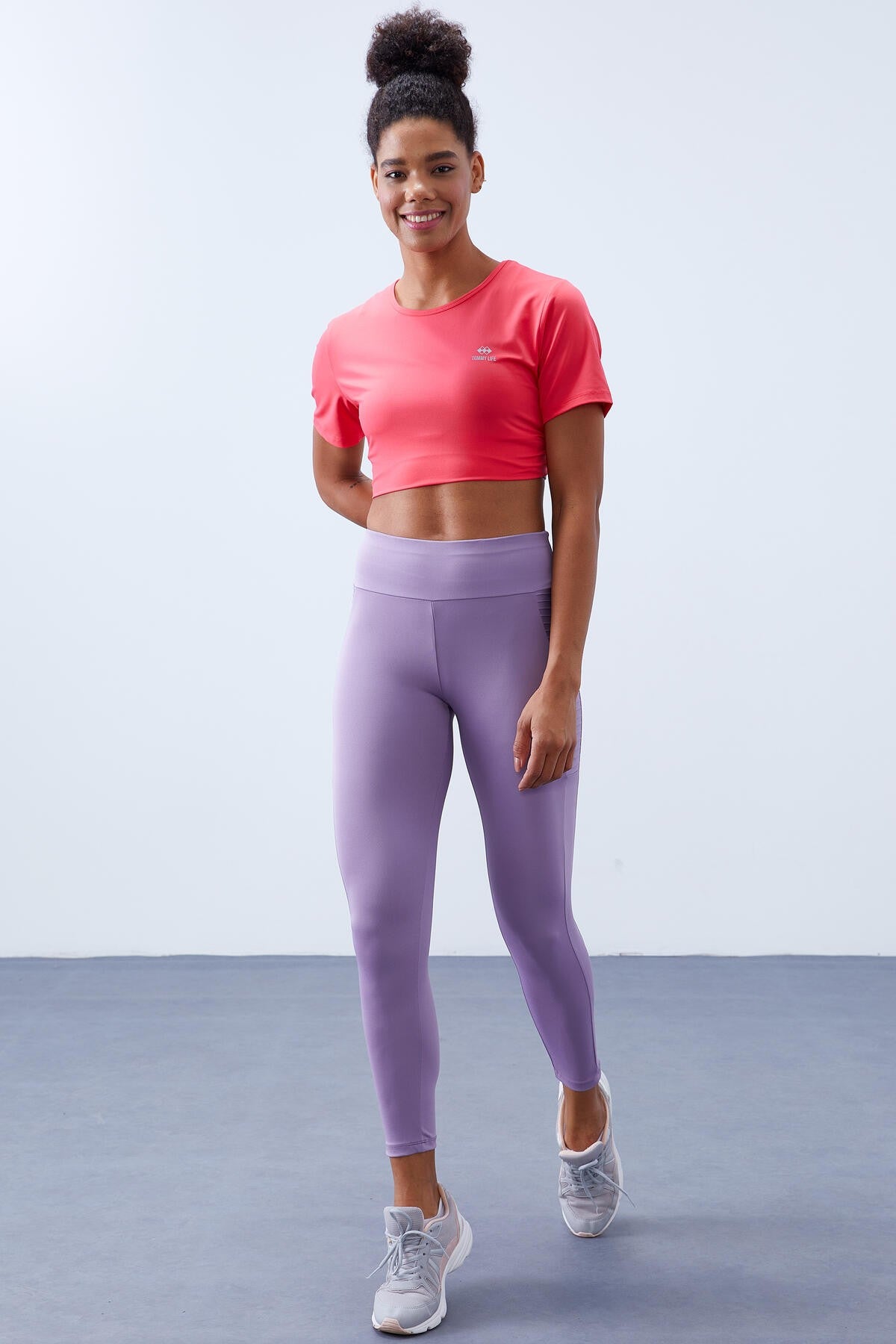 Plato High Waist Wrap-up Slim Fit Tapered Leg Women's Tights - 94568