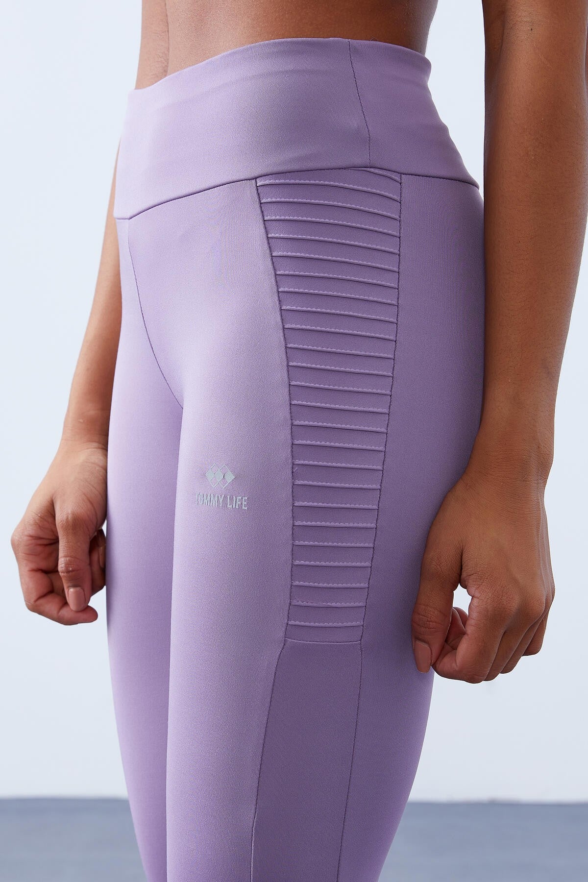 Plato High Waist Wrap-up Slim Fit Tapered Leg Women's Tights - 94568