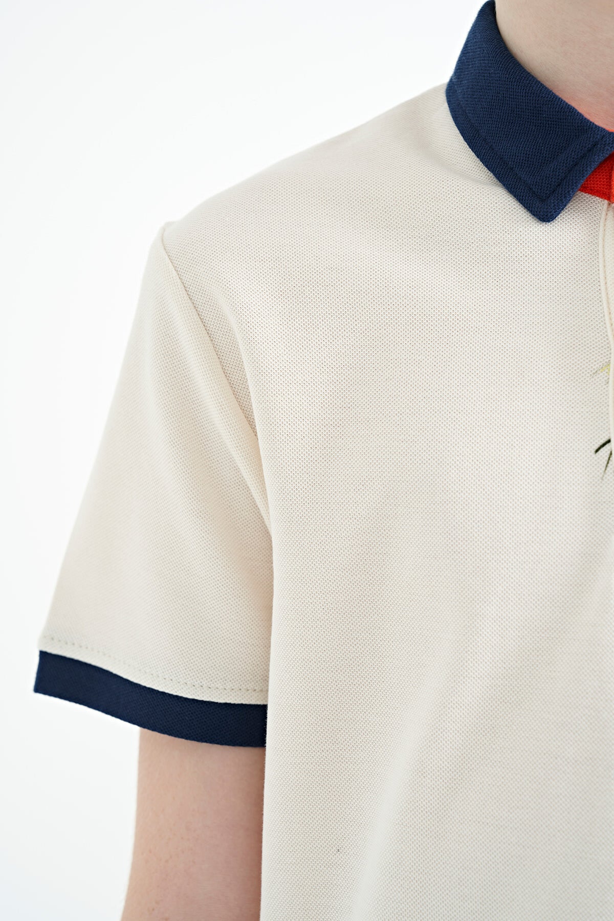 Printed Pocket Detailed Standard Mold Polo Collar Boys T-Shirt - 11144