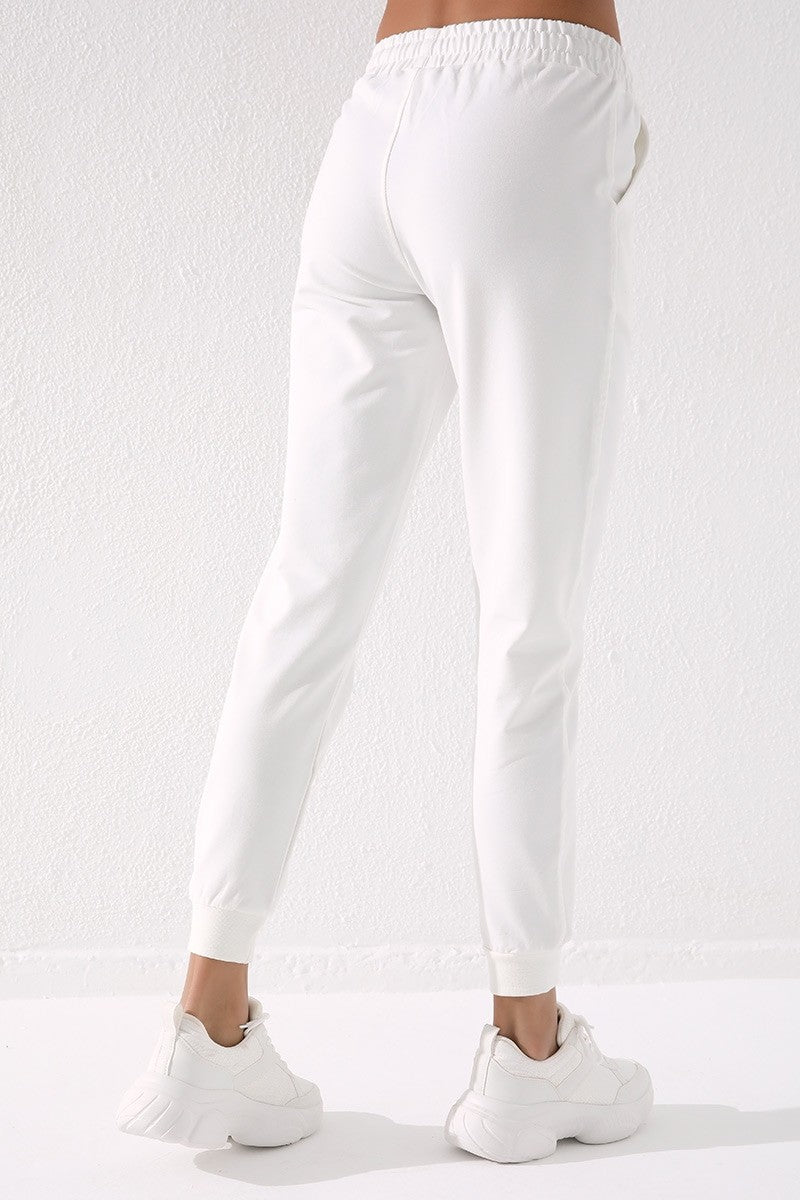 High Waist Jogger Comfort Fit Cuffed Women's Tracksuit Bottom - 94561