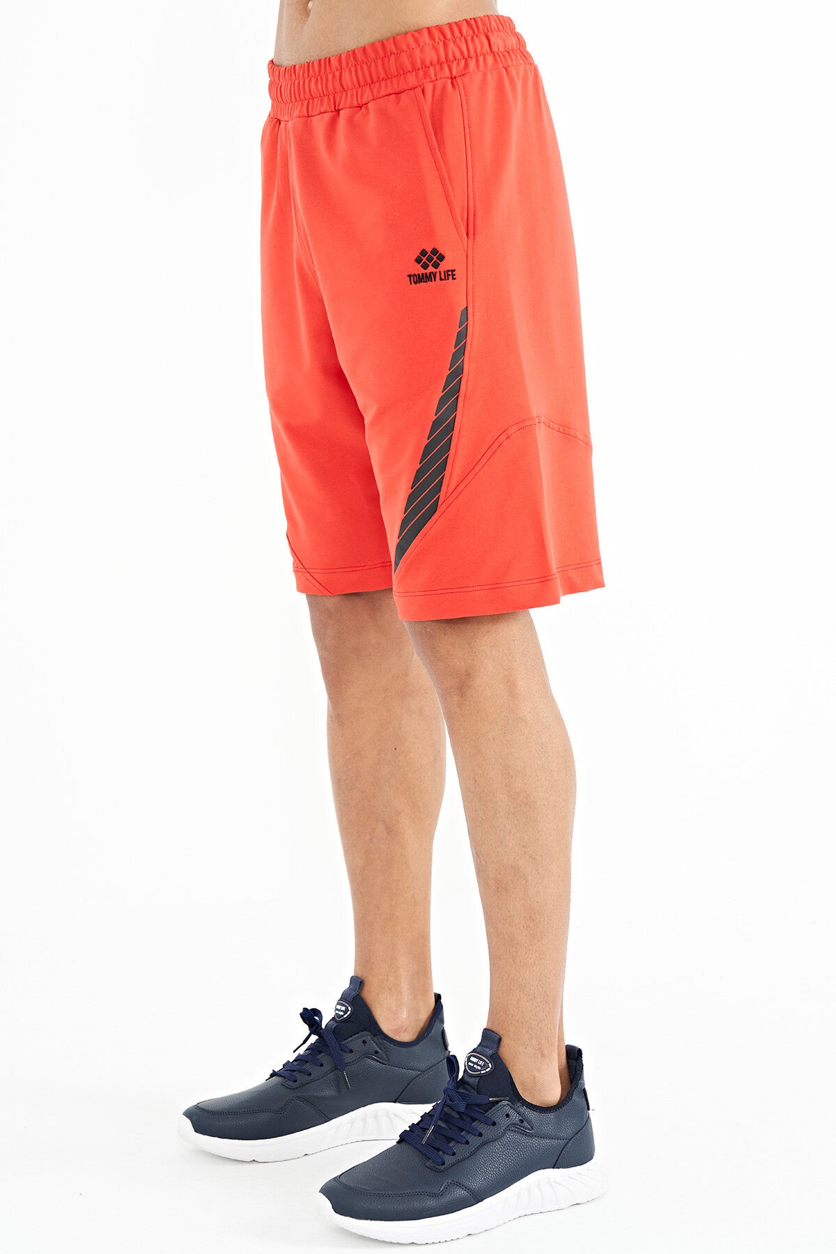 Fiesta Print Detail Logo Embroidered Standard Fit Men's Shorts - 81252