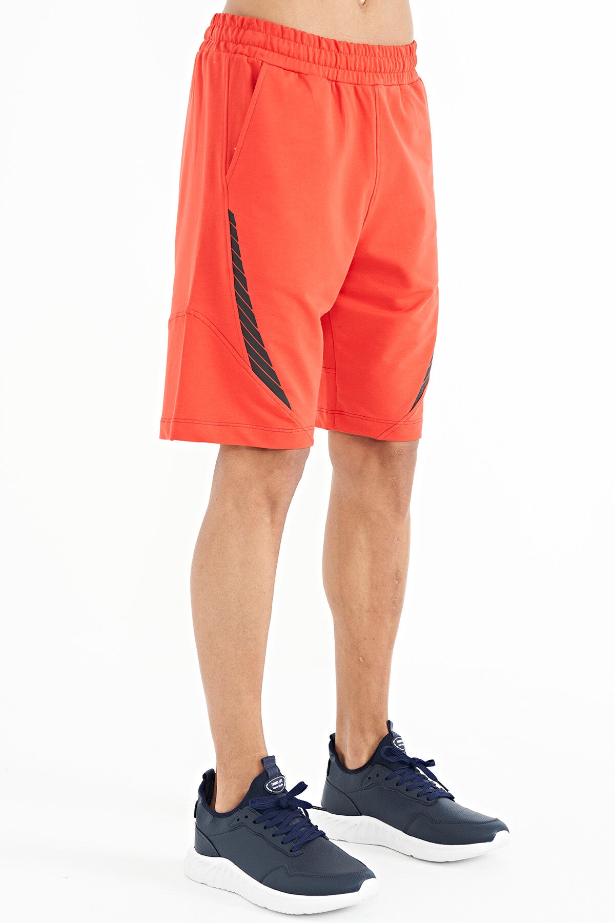 Fiesta Print Detail Logo Embroidered Standard Fit Men's Shorts - 81252