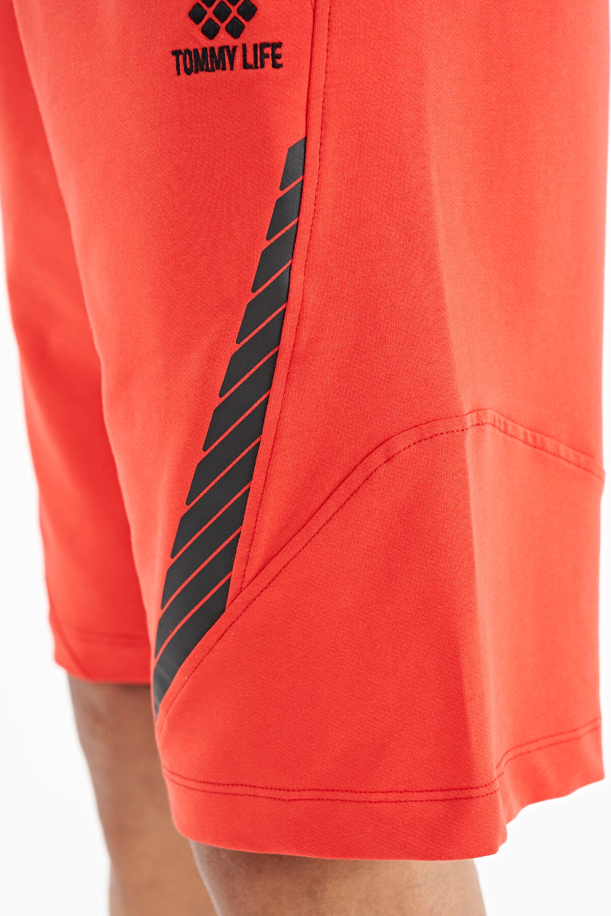 Fiesta Print Detail Logo Embroidered Standard Fit Men's Shorts - 81252