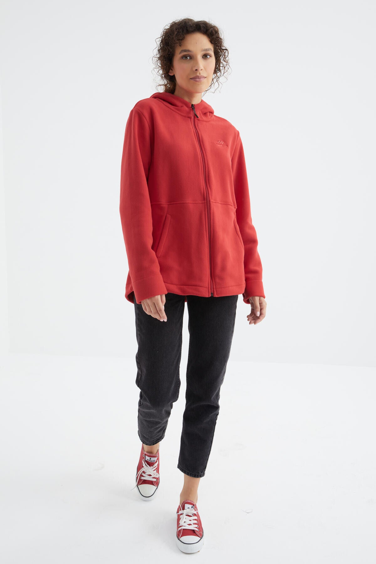 Fiesta Hooded Zippered Comfort Fit Women's Fleece Sweatshirt - 97233