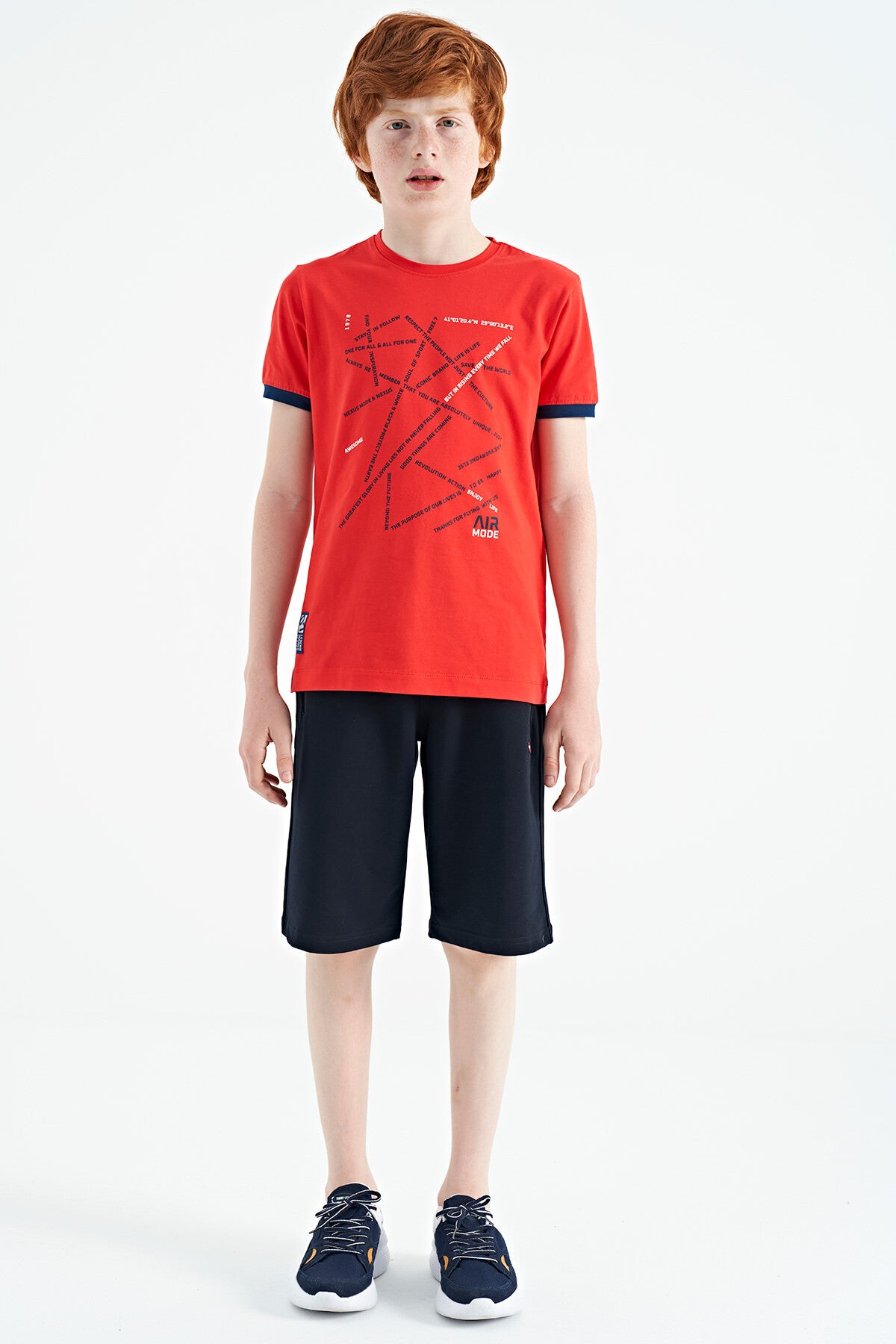 Fiesta Minimal Print Standard Fit O Neck Boys T-Shirt - 11132
