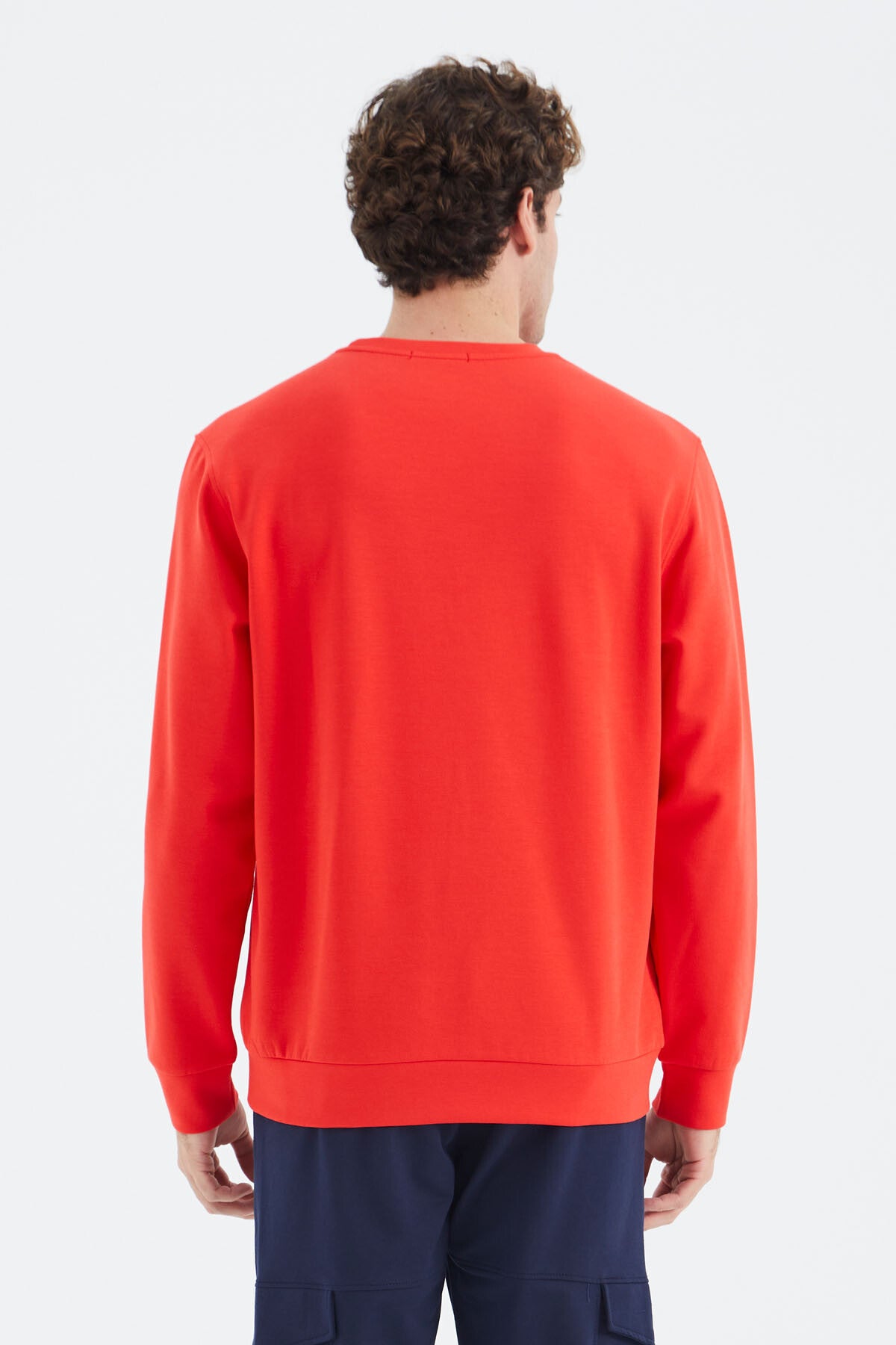 Fiesta O Collar Striped Shoulder Detailed Relax Fit Men's Sweatshirt - 88279
