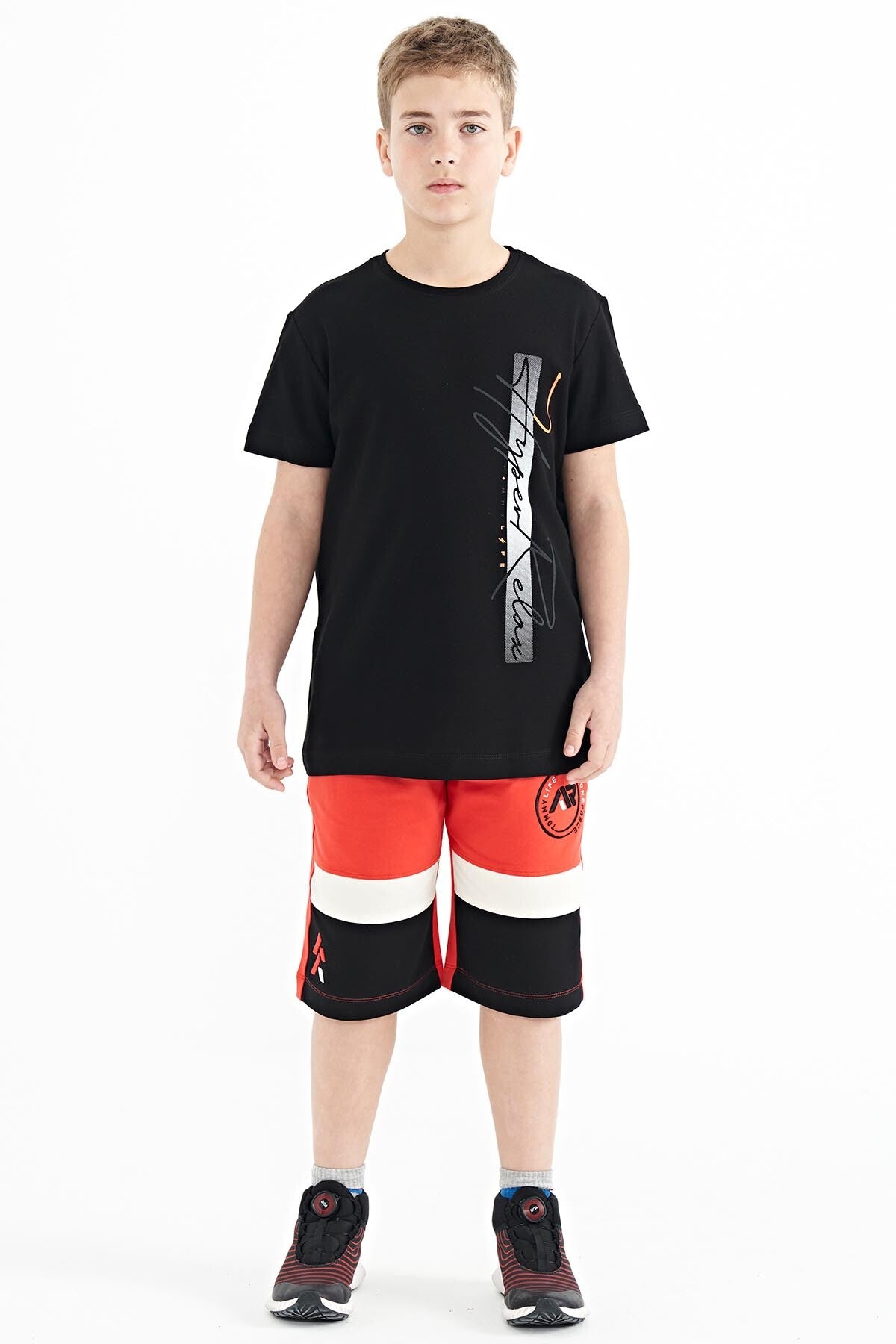 Fiesta Colorful Printed Laced Embroidery Detailed Standard Pattern Boys Shorts - 11129