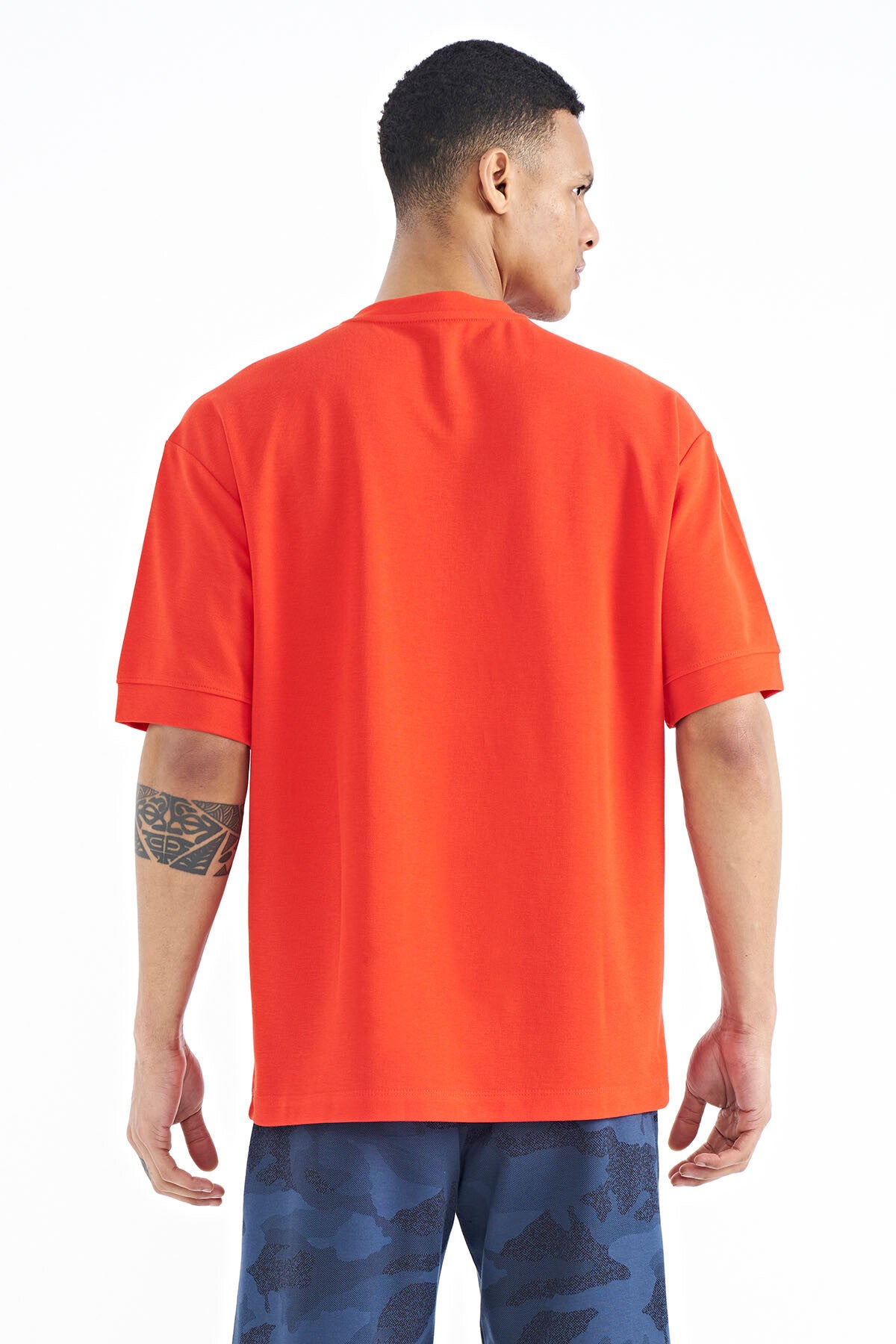 Fiesta Print O Collar Oversize Men's T-Shirt - 88192