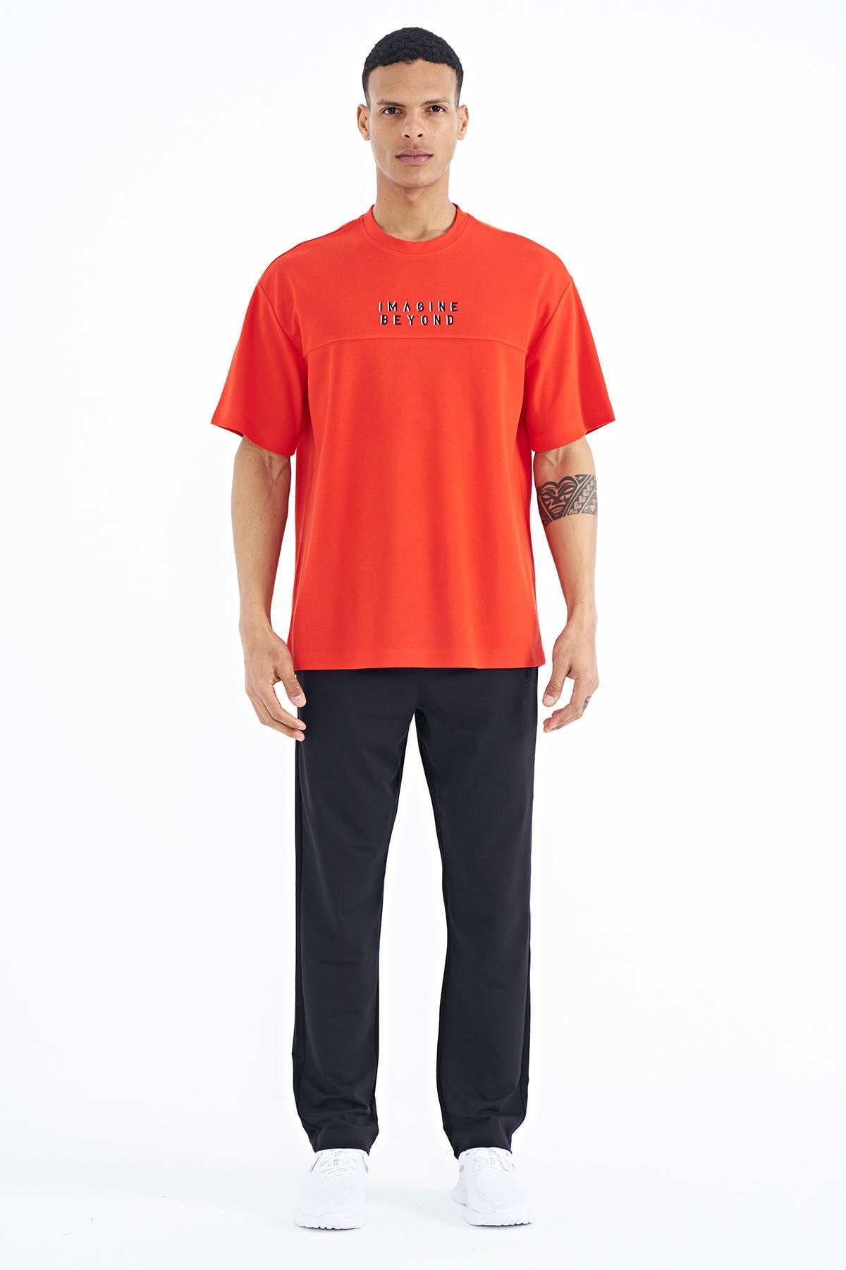 Fiesta Printed Oversize O Collar Men's T-Shirt - 88178