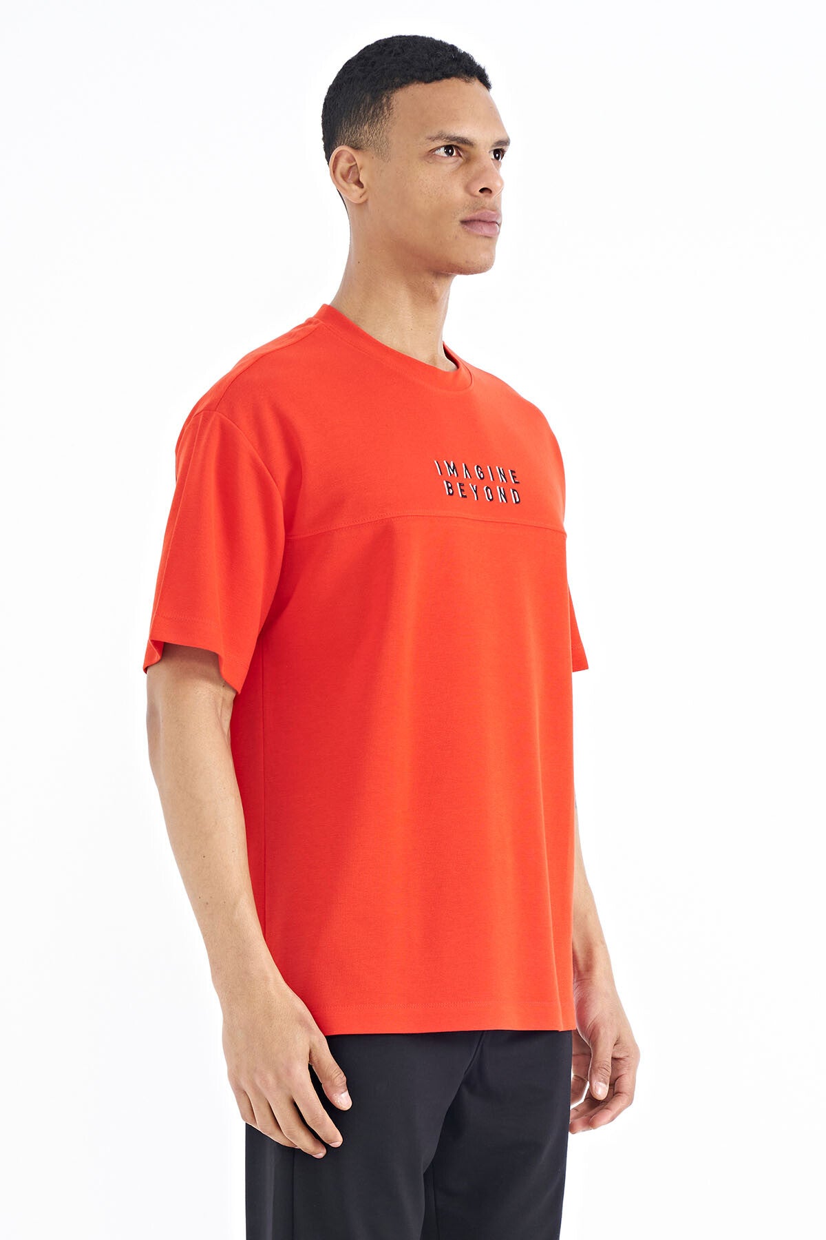 Fiesta Printed Oversize O Collar Men's T-Shirt - 88178