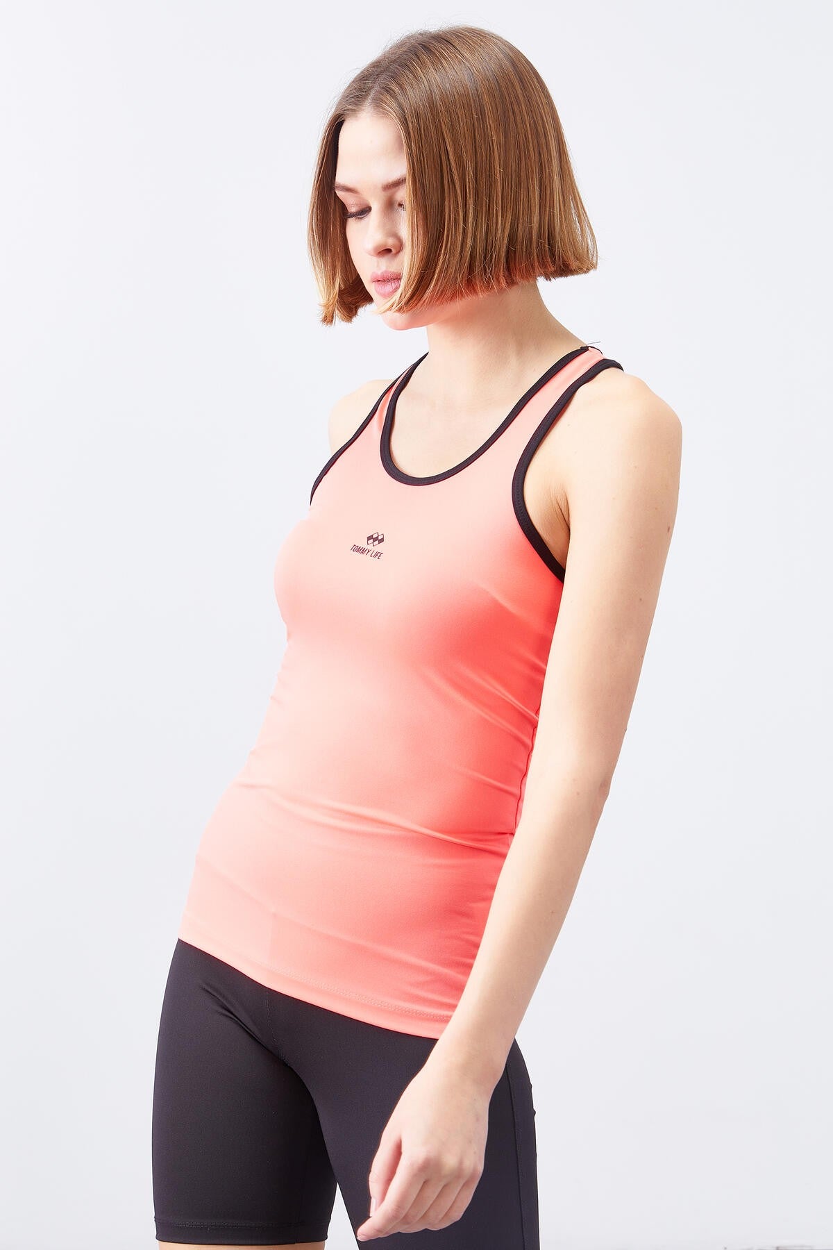 Fuchsia Back Print Detailed Micro Athlete Singlet 97096