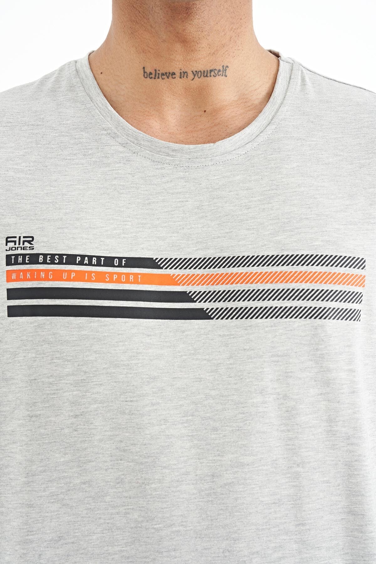 Stew Grey Melanj O Collar Men's T-Shirt - 88229