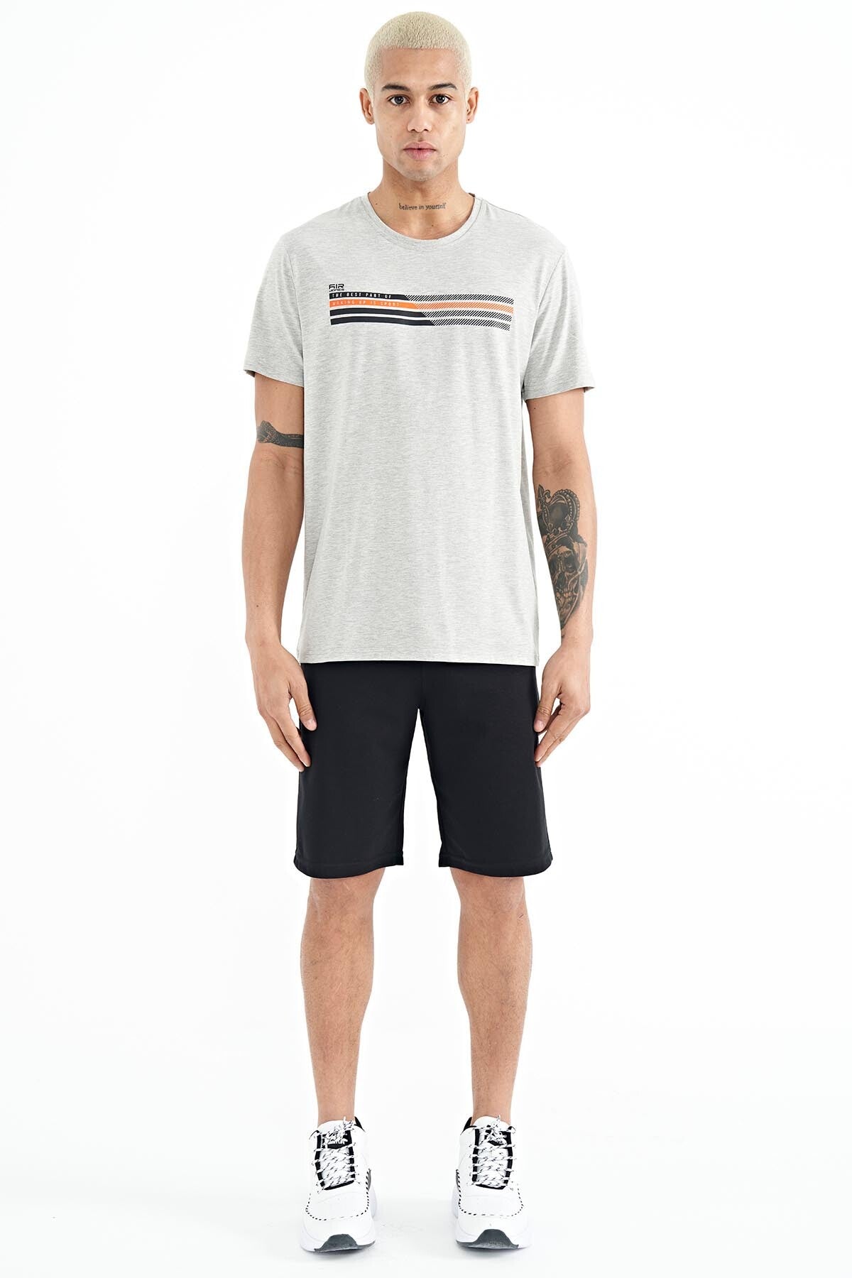 Stew Grey Melanj O Collar Men's T-Shirt - 88229