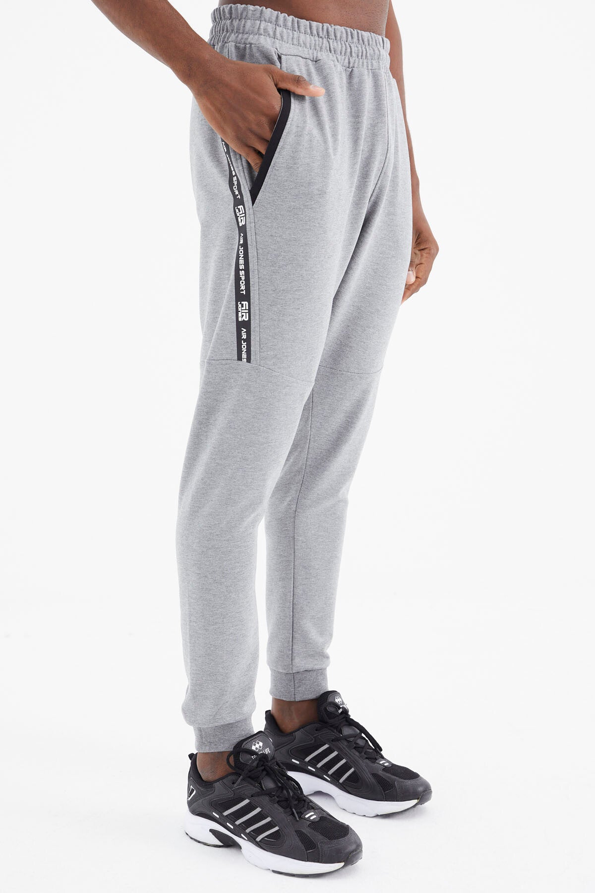 Daniel Grey Melange Jogger Men's Tracksuit Bottom - 82116