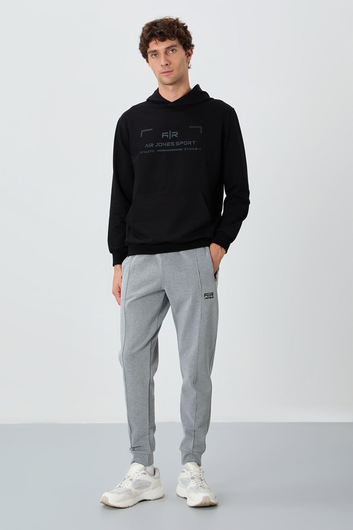 Grey Melange Jogger Men's Tracksuit Bottom - 82113