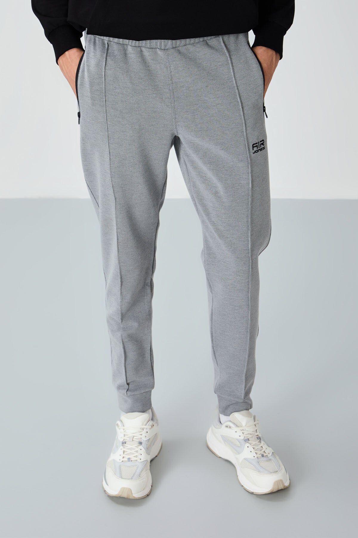 Grey Melange Jogger Men's Tracksuit Bottom - 82113