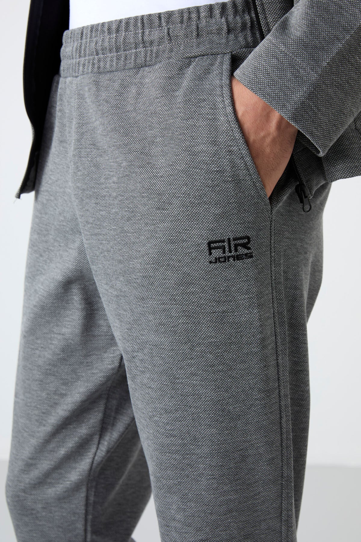 Carlos Grey Melange Standard Cut Men's Tracksuit Set - 85209