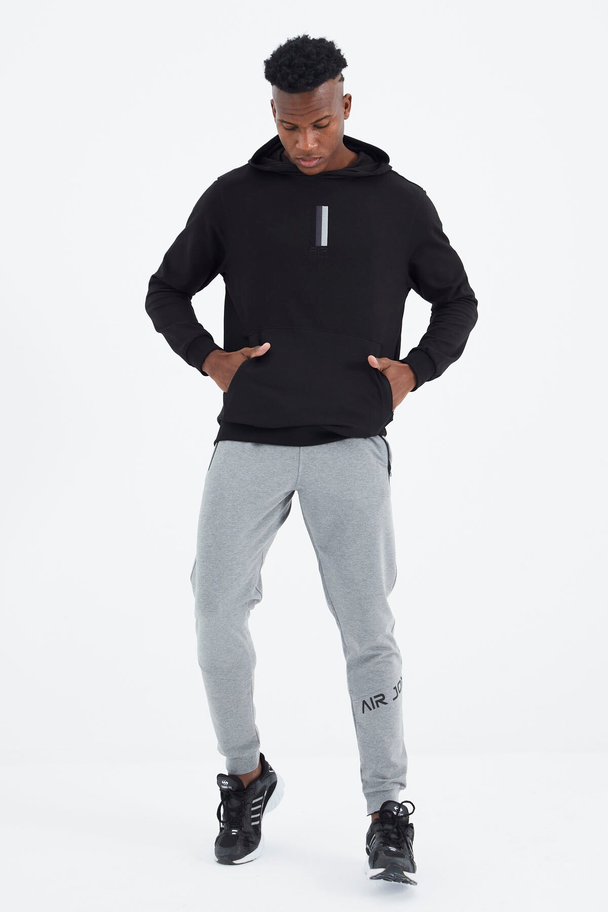 Gale Gray Melange Jogger Men's Tracksuit Bottom - 82111