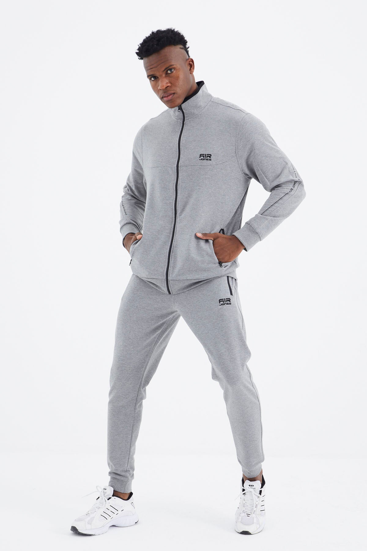 Igor Grey Melange Standard Mold Tracksuit Set - 85229