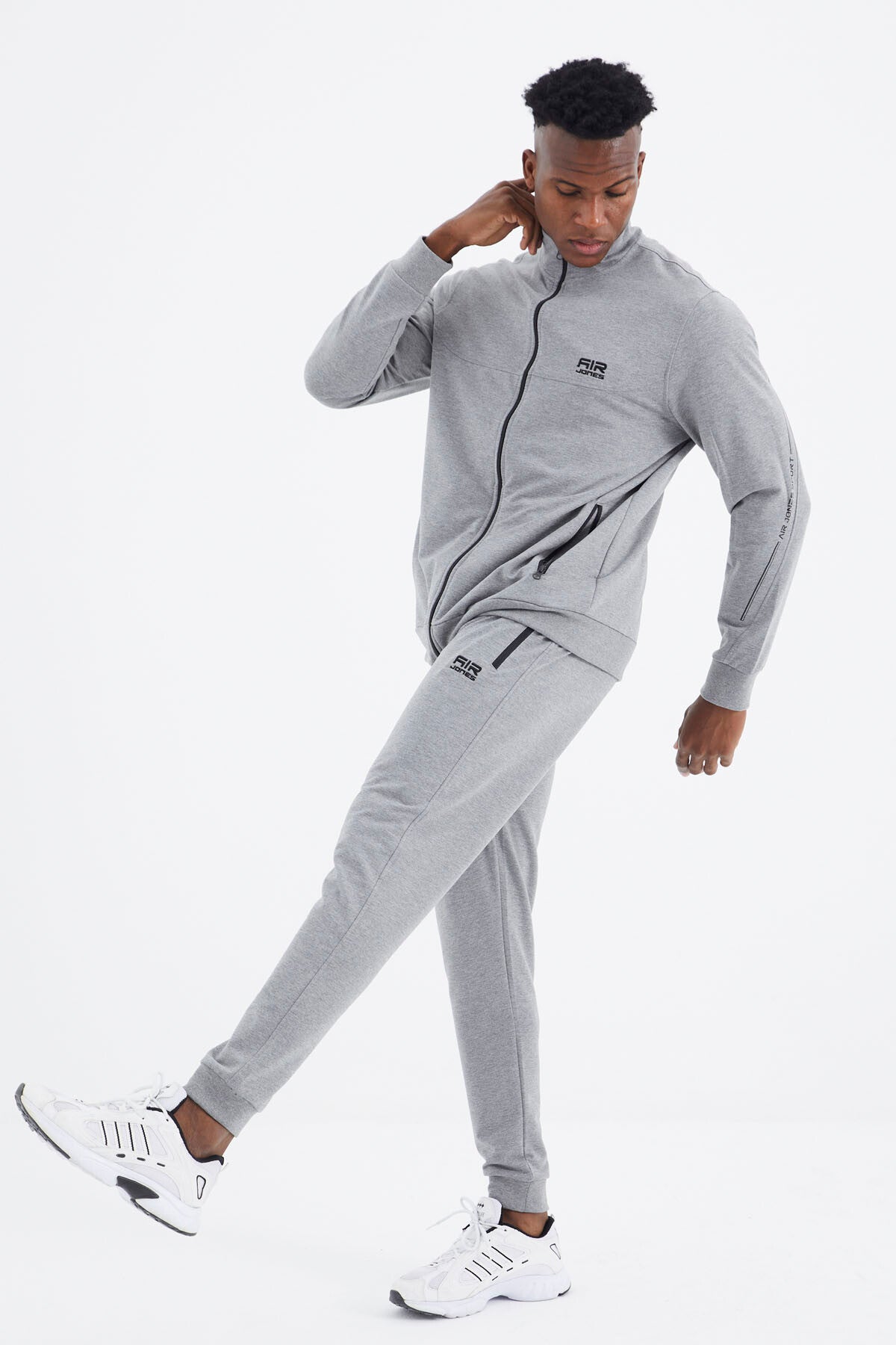 Igor Grey Melange Standard Mold Tracksuit Set - 85229