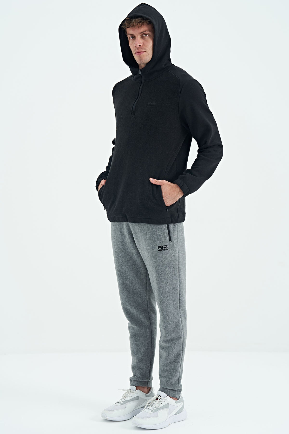Darrel Grey Melange Polar Men's Tracksuit Bottom - 82109
