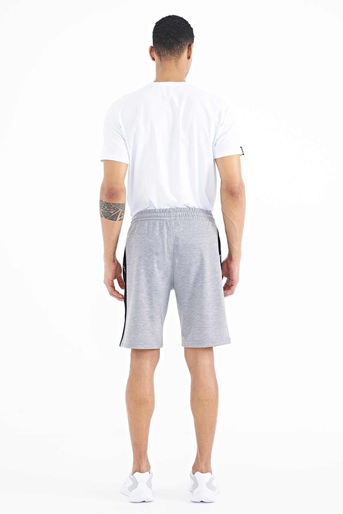 Alfred Grey Melange Standard Fit Men's Shorts - 81244