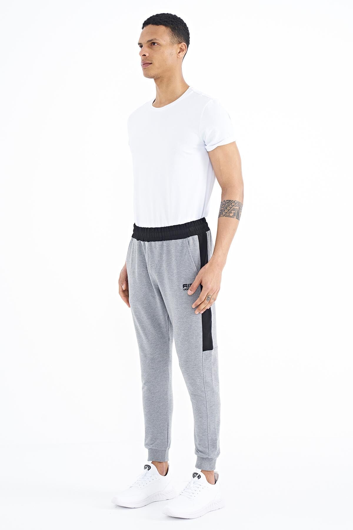 Paul Grey Melange Jogger Men's Tracksuit Bottom - 84915