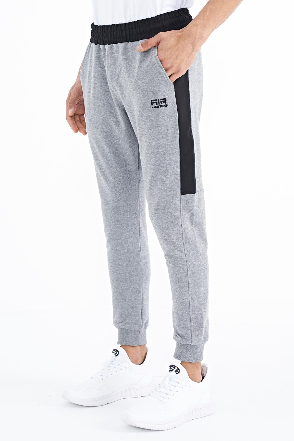Paul Grey Melange Jogger Men's Tracksuit Bottom - 84915
