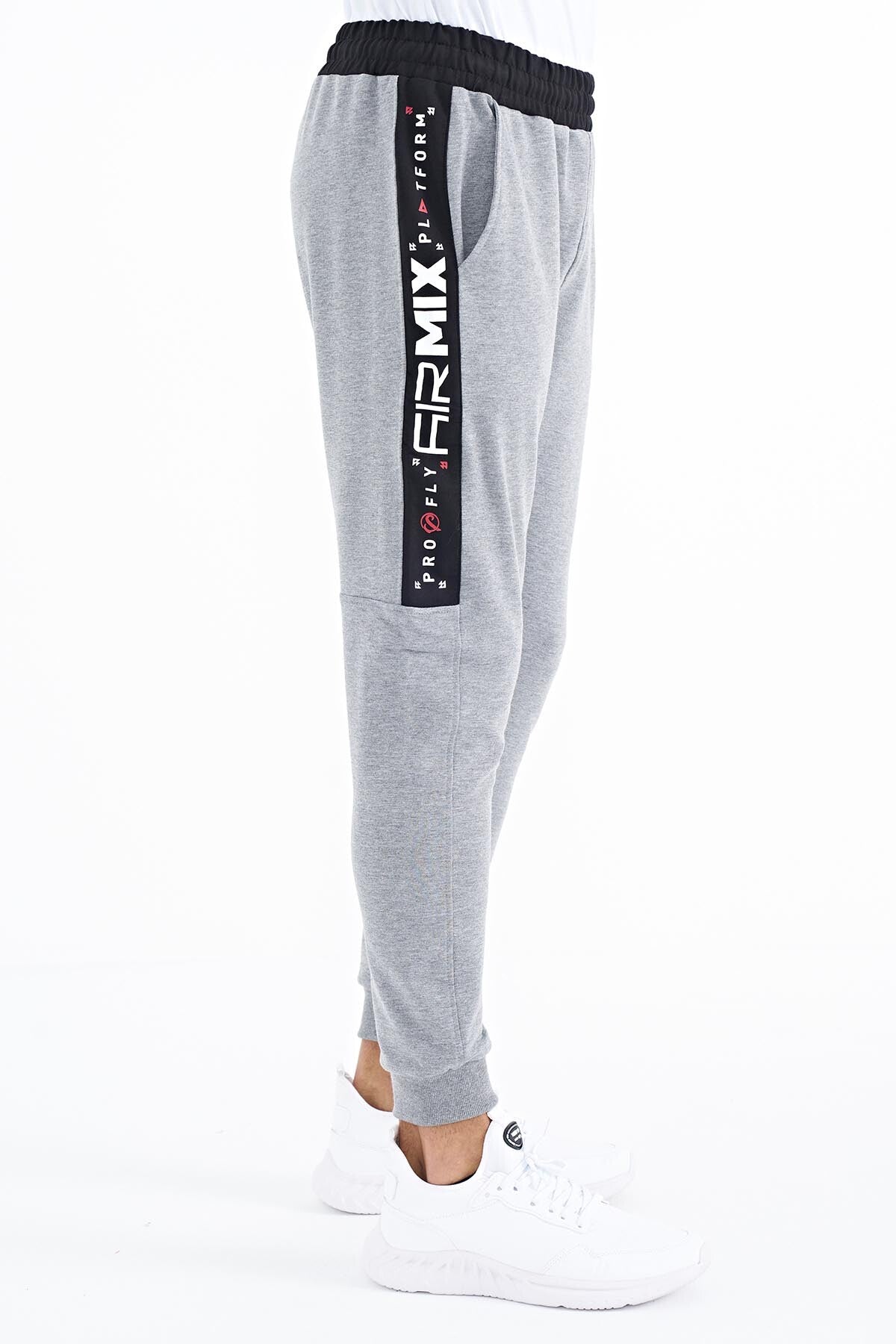 Paul Grey Melange Jogger Men's Tracksuit Bottom - 84915