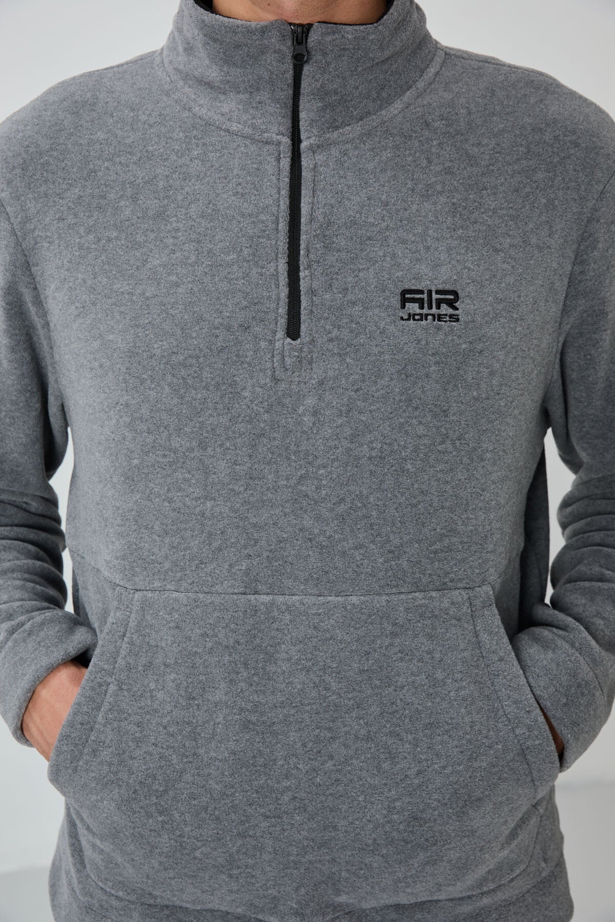 Carol Grey Melange Polar Men's Tracksuit Set - 85226