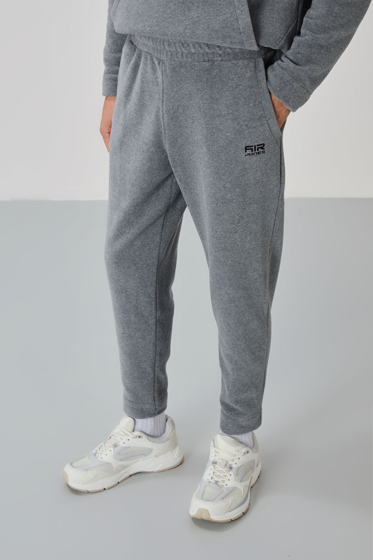 Carol Grey Melange Polar Men's Tracksuit Set - 85226