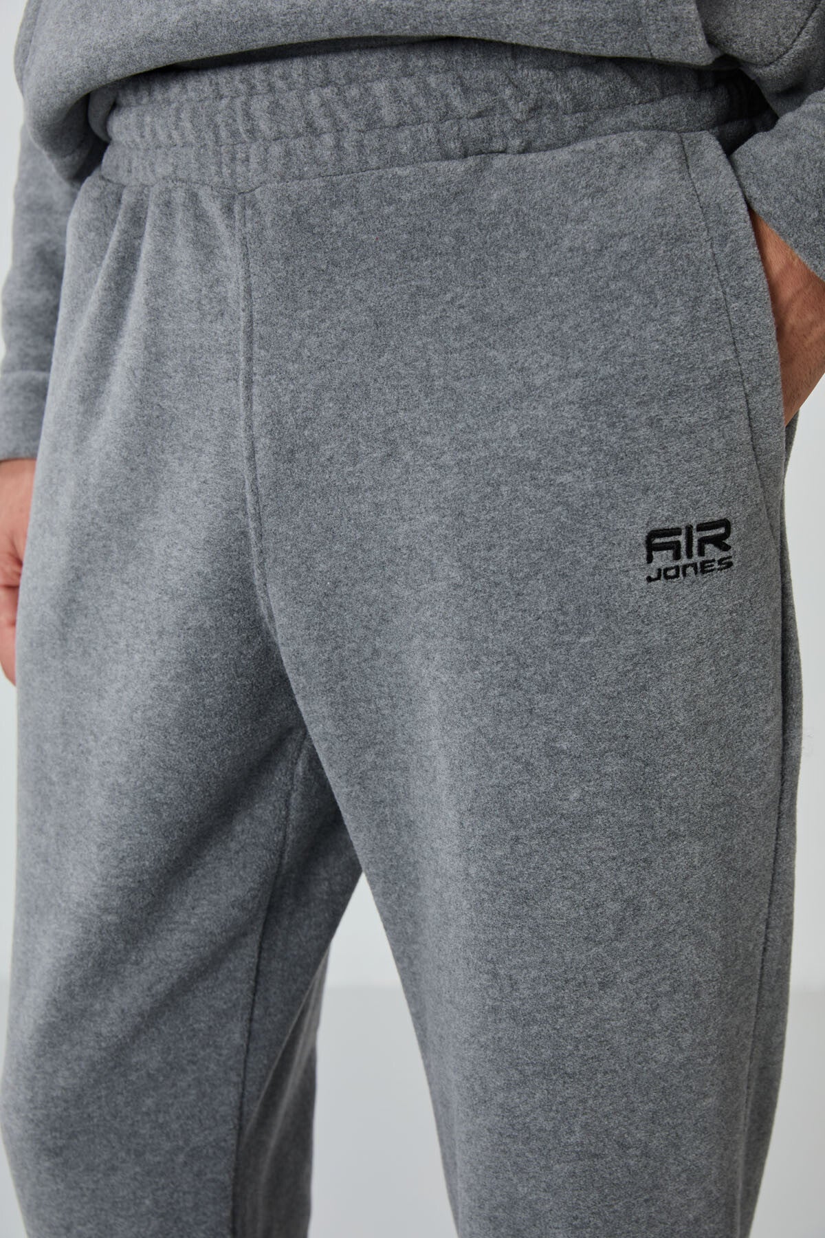 Carol Grey Melange Polar Men's Tracksuit Set - 85226