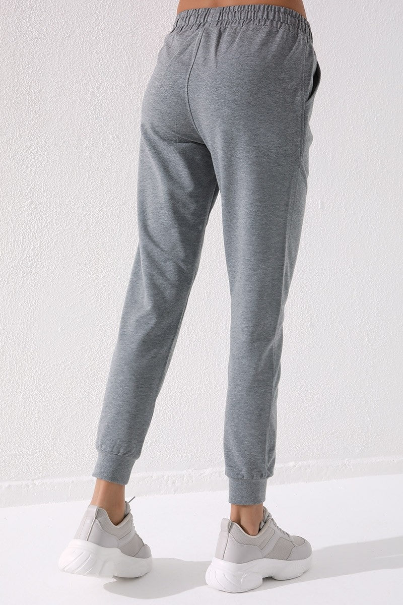 High Waist Jogger Comfort Fit Cuffed Women's Tracksuit Bottom - 94561