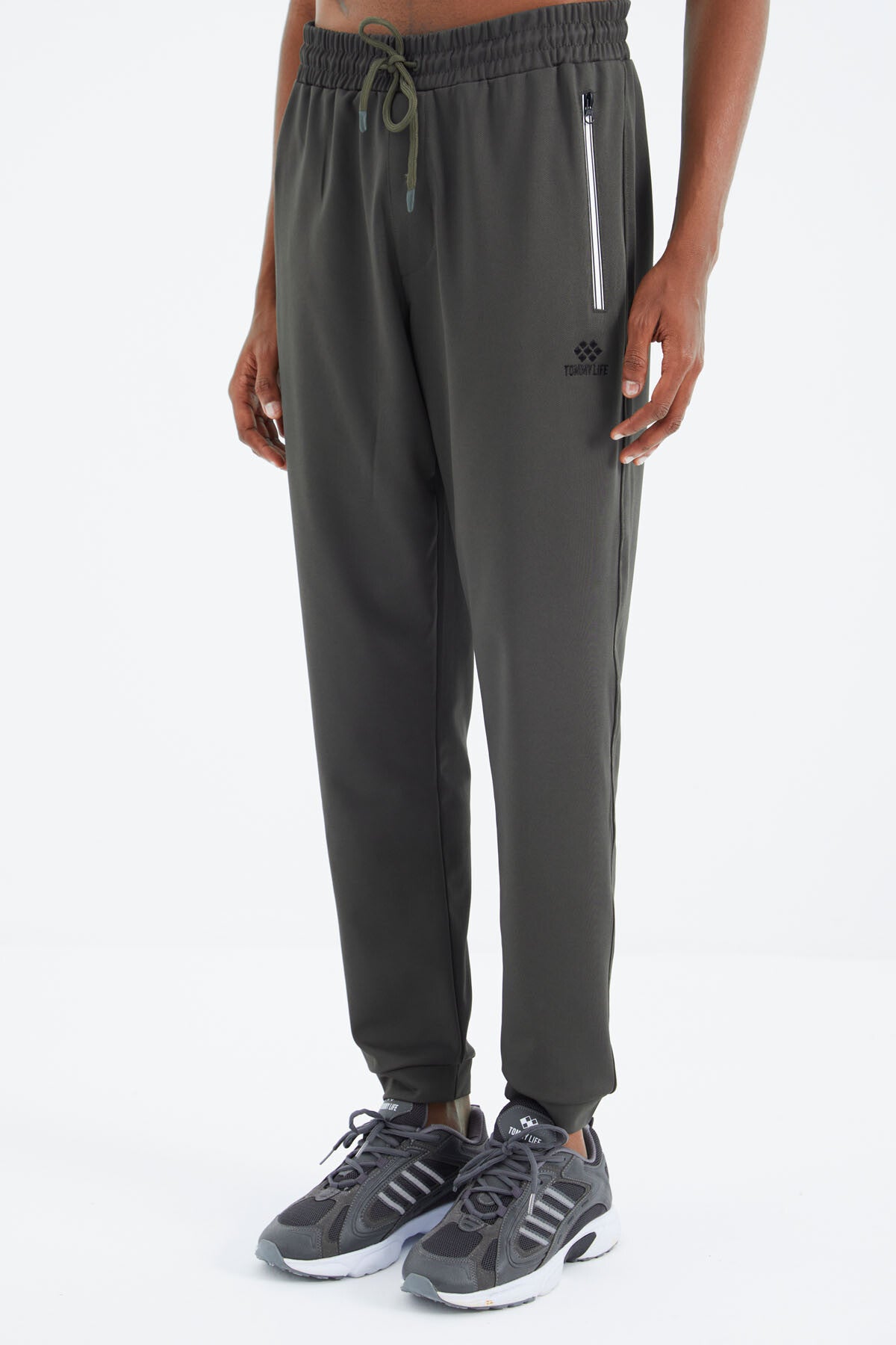 Laced Hood Detailed Relax Fit Men's Tracksuit Bottom - 84993