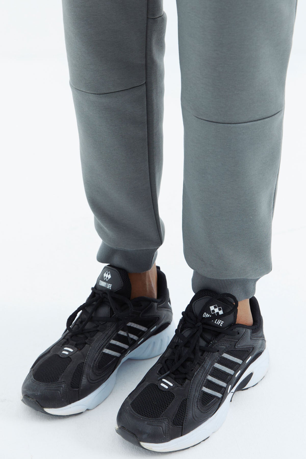 Ribbed Hem Detailed Relax Fit Men's Tracksuit Bottom - 82106