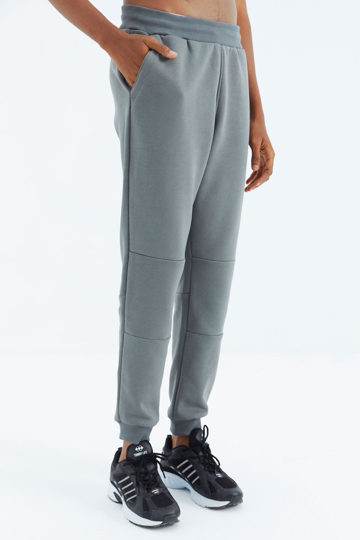 Ribbed Hem Detailed Relax Fit Men's Tracksuit Bottom - 82106