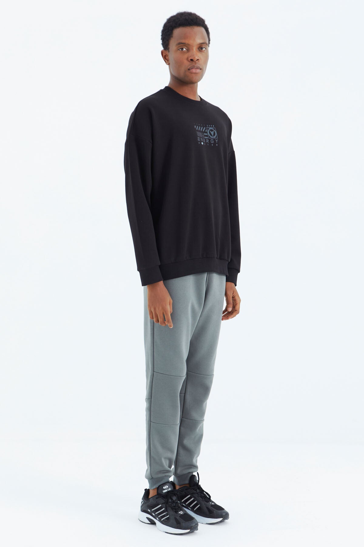 Ribbed Hem Detailed Relax Fit Men's Tracksuit Bottom - 82106