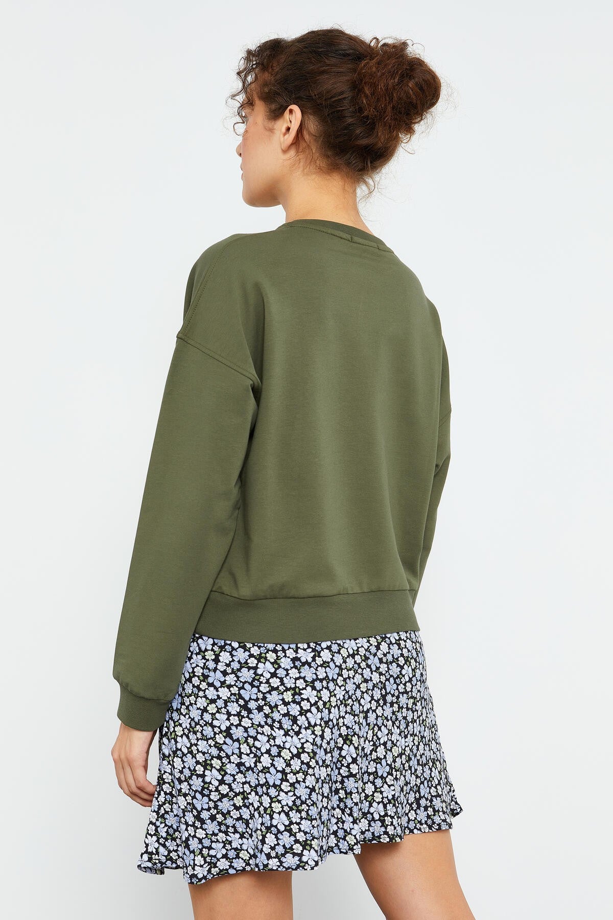Basic Comfort Fit O Neck Women's Sweatshirt - 97114