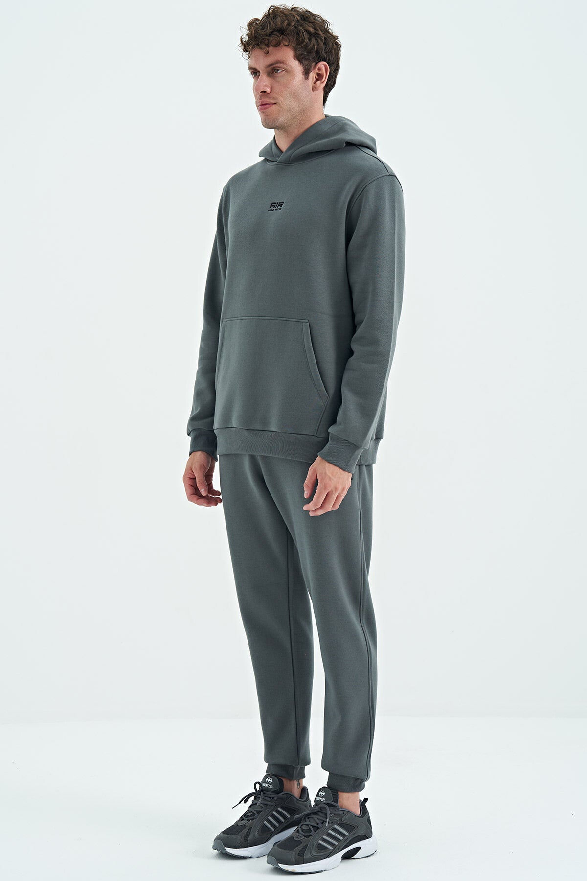 David Khaki Quilted Men's Tracksuit Set - 85192