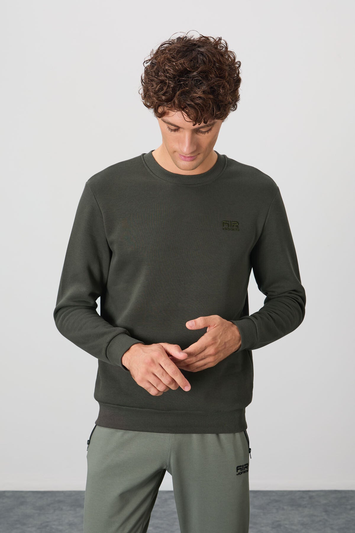 Omar Khaki Ribbed Men's Sweatshirt - 88137