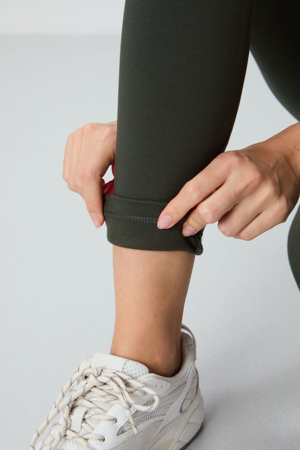 High Waist Thermal Slim Fit Tapered Leg Women's Tights - 94577