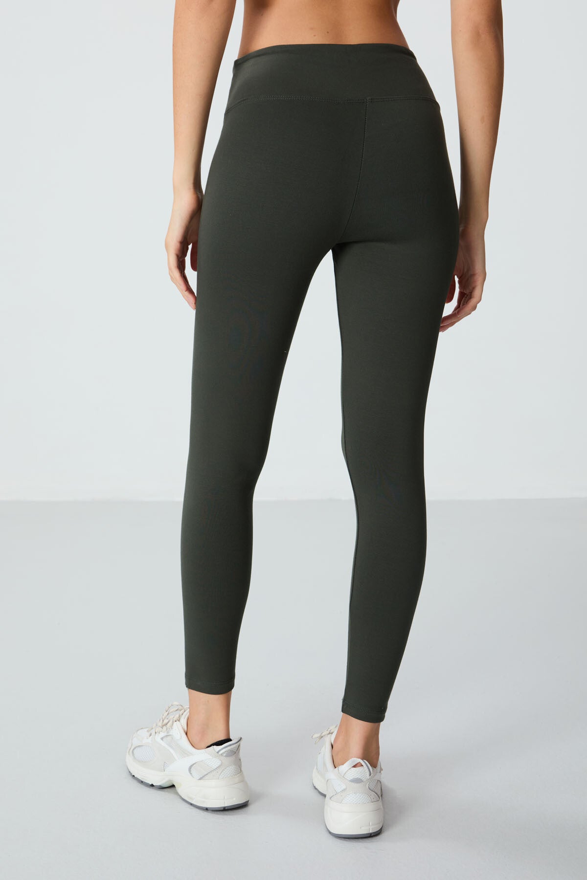 High Waist Thermal Slim Fit Tapered Leg Women's Tights - 94577